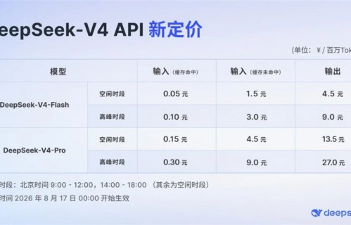 DeepSeek调价，今天生效